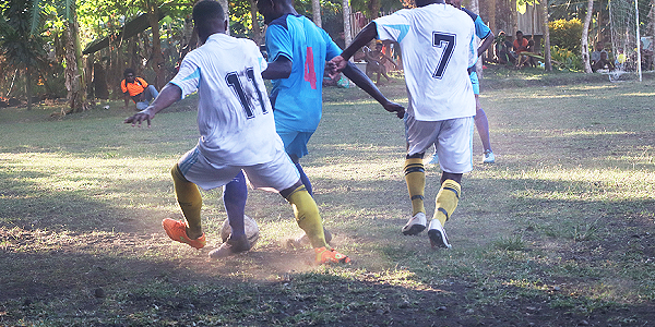 Action between the Fataleka kile FC and BC Bulls .photo; FLOYD TERRY