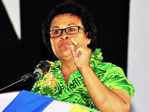 PS for Agriculture and Livestock Ms Ethel Francis speaking. Photo Lachlan Eddie