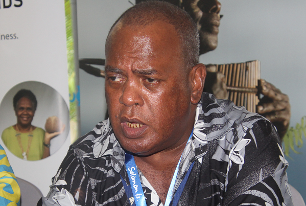 Solomon Airlines Commercial Manager Colin Sigimanu at a short press conference yesterday.Photo-IAN KAUKUI