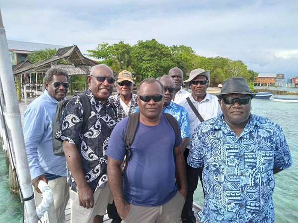 Eight of the Excutive members under the Gina Led Government still stand firm, Premier David Gina standing in front