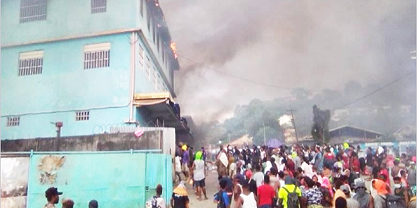 Chinatown in flames.