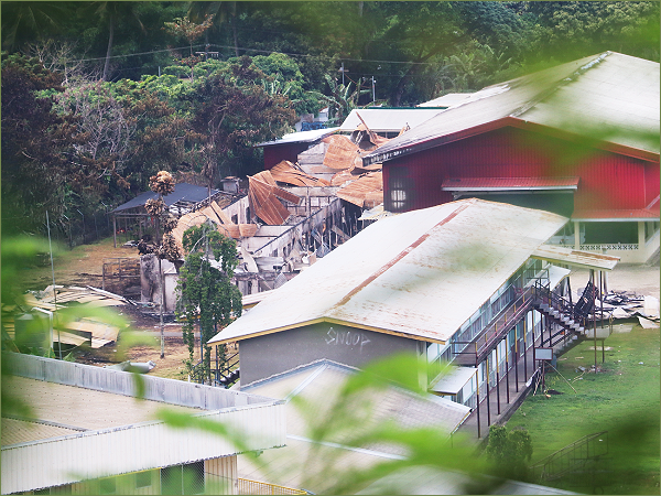 Honiara High School burning