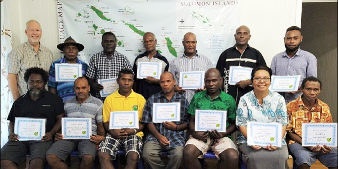 Bible Translators after completing training in Paratext Software