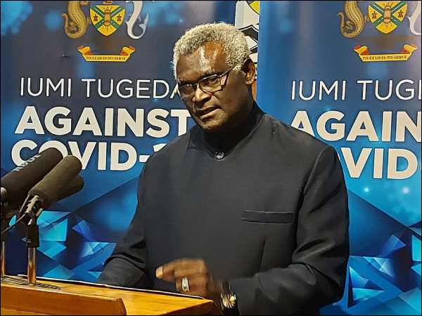 Prime Minister, Manasseh Sogavare.