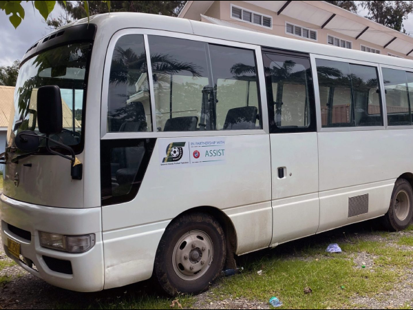 One of the two SIFF buses to assist in the current COVID logistical support. (Photo: SIFF)