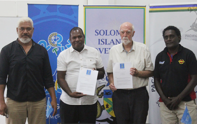 Signing between the NHA and Honiara Golf Club