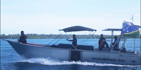 Taro Police and Gizo Police Response Team patroling the waters between Vella, Shortland and Choiseul Province. The search has been called off.