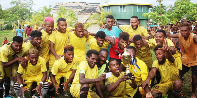 p 15 IMG_0IONA Kwalamoki FC celebrate their victory with the trophy937