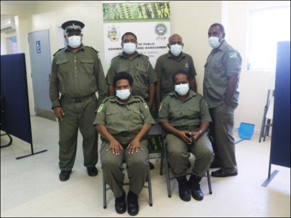 CSSI swabbing team attended the COVID-19 rapid test training organised by MHMS at the IPAM conference room, Thursday. (Photo supplied)