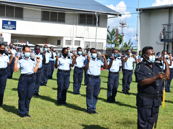 Graduates taking their oath at the ceremony.