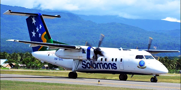 Solomon Airlines Dash-8 aircraft.