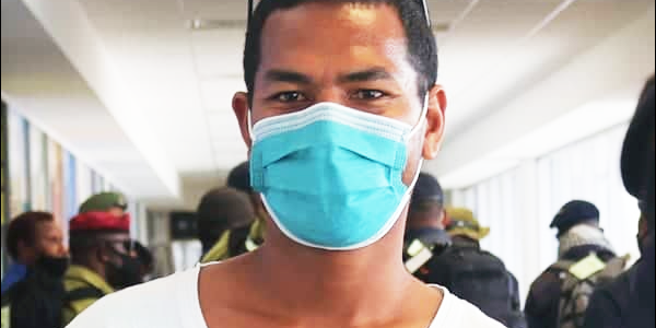 Dr Miane Asapo at the Jackson’s International Airport upon arrival.