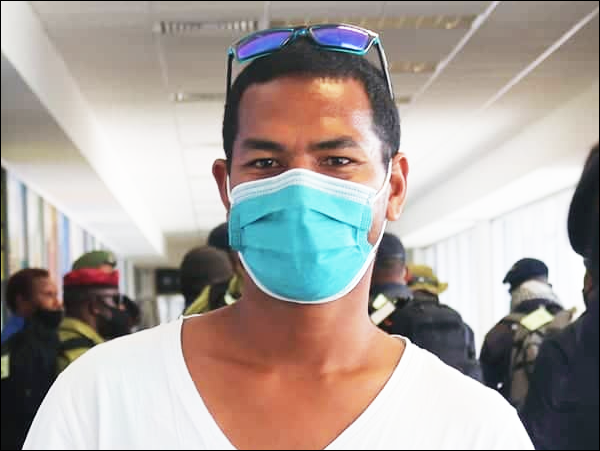 Dr Miane Asapo at the Jackson’s International Airport upon arrival.