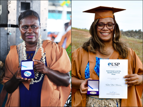 Rosalie Nongebatu (L) and Kalesi Nainoca (R). Photo: USP.