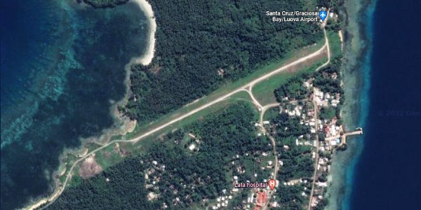 Satellite view of Lata, Temotu province. Photo: Google Maps.