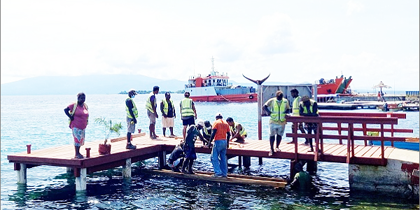 The new Gizo Market Jetty soon to be completed, constructed through funding from CAUSE Project.