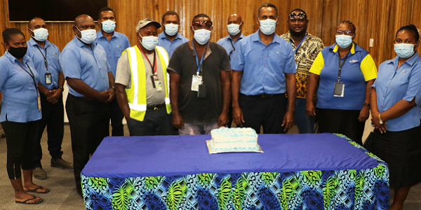 The retirees pose for a group photo with SIPA Management Team. Photo supplied.
