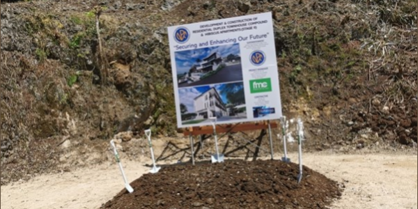 In the hills behind this site will be the $112 million joint ventrue real estate investment between Australia and the Solomon Islands National Provident Fund.