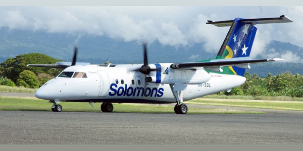 The Dash-8 aircraft.