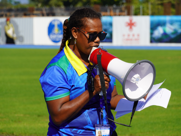 GOC representative Sara Gale delivering her remarks. Photo: Floyd Terry.