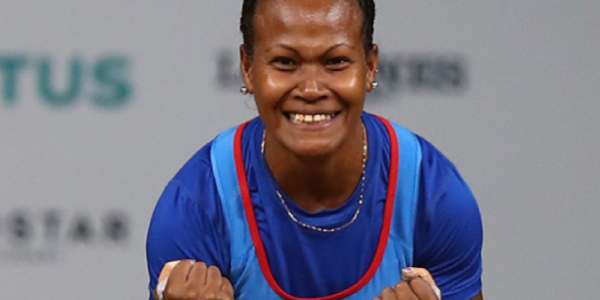 Jenly Wini competing in the Commonwealth Games back in 2018. Photo, GC2018.
