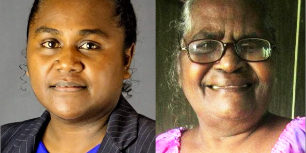 Education Minister Lanelle Tanangada (L) and her late mum (R).