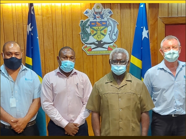 The SIWA team with Prime Minister Manasseh Sogavare.