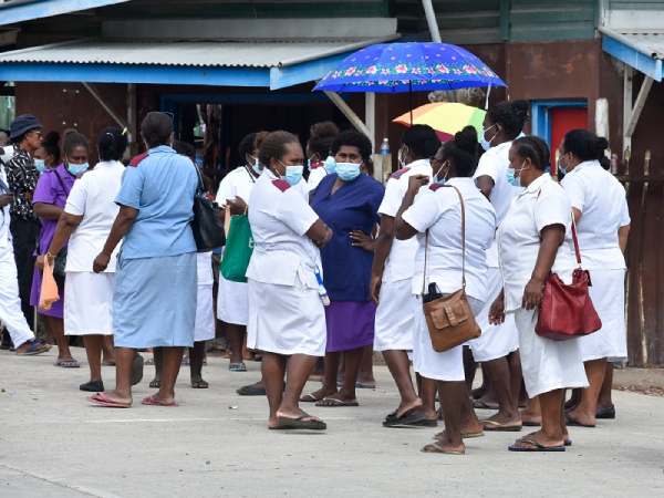 Nurses at the National Referral Hospital.