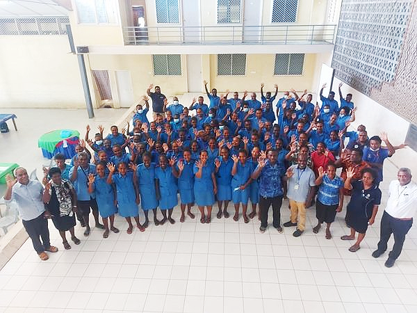 Intern nurses and Health officials at the opening of the internship program. Photo, MHMS.