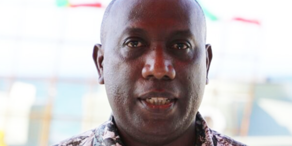 Permanent Secretary (Acting) of the Ministry of Rural Development (MRD), Hugo Hebala delivers his remarks during the handover ceremony.