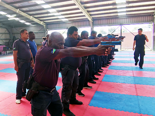 CPP officers practicing their firearm handling skills. Photo supplied.