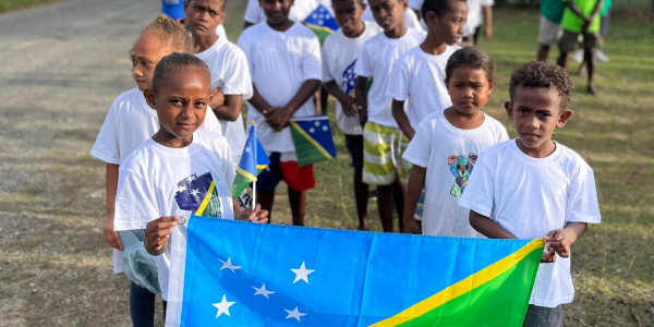 Ngossi Valley Community kids join in the parade. Photo, Ngossi Valley Community.