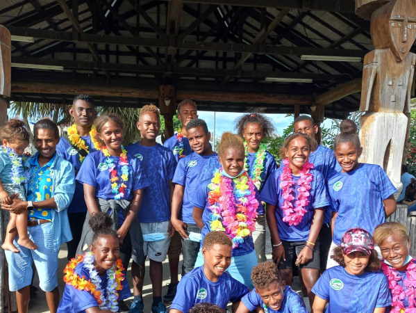 Solomon Islands young tennis team upon their arrival at Henderson Airport.