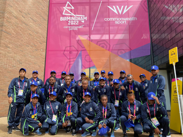 Athletes and officials at the recent Commonwealth Games in Birmingham, England. Photo, One Team Solomon – FB.