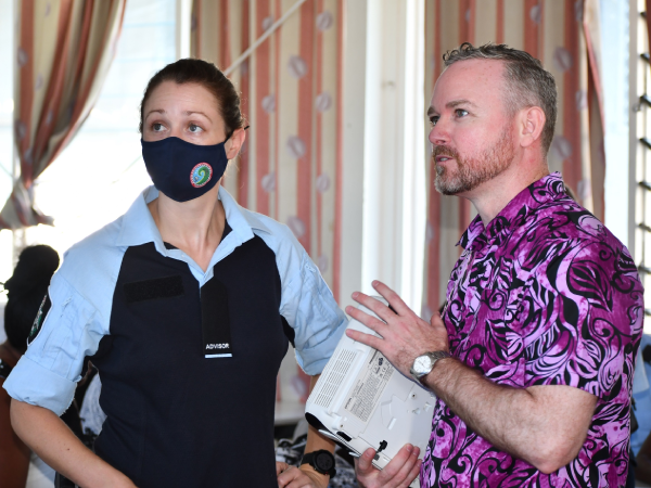 Australian Federal Ppolice (AFP) Adviser and a staff from the Office of the Director of Public Prosecution (DPP) during the opening of the training.