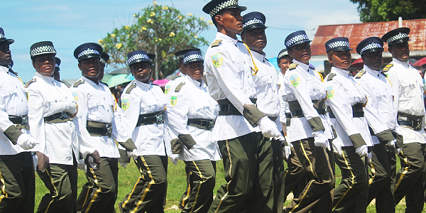 CSSI officers join in the parade to mark Malaita day celebrations. Photo, Wilson Saeni.