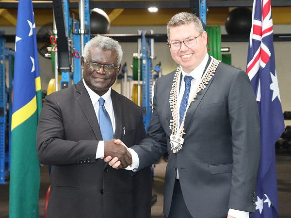 PM Sogavare and Hon Pat Conroy.