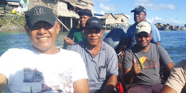 The Malaita Public Account Committee team on their way to visit PCDF projects in northern region.