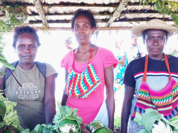 Some of the women farmers who attend the previous Diversity Fare shows, in the Western province. Photo by KGA.