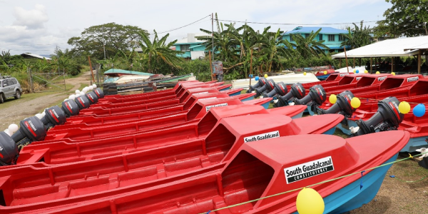 The 17 boats & OMBs procured under the South Guadalcanal Constituency Emergency Transport Project 2022, Emergency Commitments.