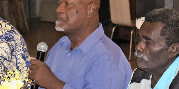 Chair of KLTF Mr.Samson Maena speaking during the meeting.