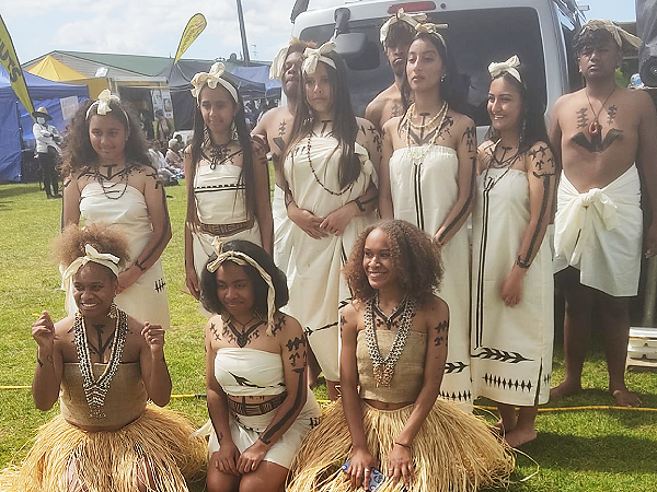 Representing the Avaiki dancers. Photo PMN Solomons