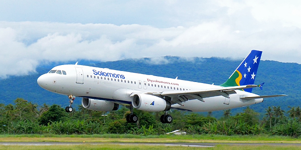 Solomon Airlines Airbus A320 aircraft.