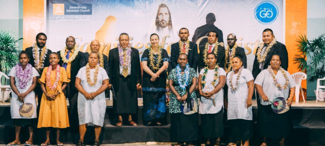 The newly ordained pastors with their spouses and the church officials. Photo supplied