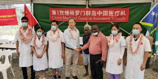 Ambassador LI, Mr Nehemiah, Mr Iromea and CMT members