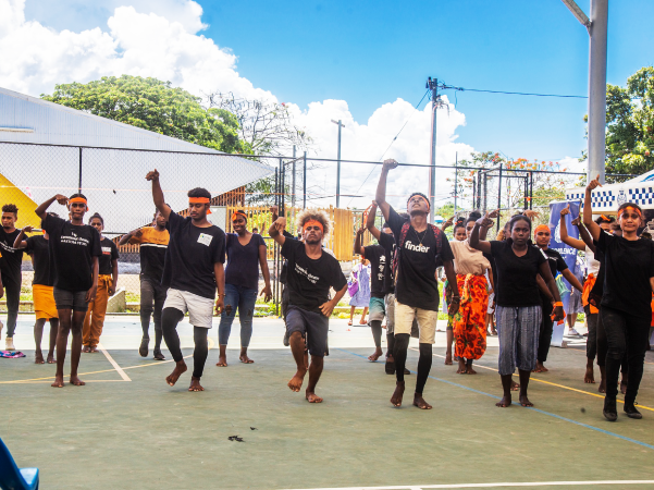 Dreamcast in action during their performance at the 16 Days of Activism launch at the MPH, Honiara. Photo, Dreamcast Theatre (FB), SI.