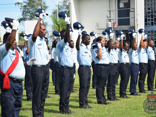 Graduates  during the three happy cheers to mark their day.