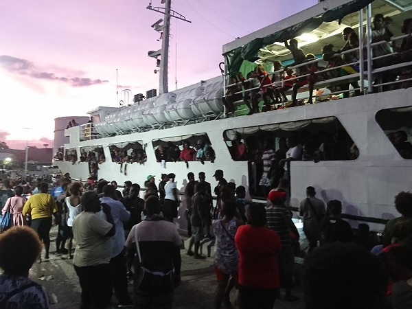MV Fair Glory ready to depart Honiara’s main wharf, bound for Western Province.