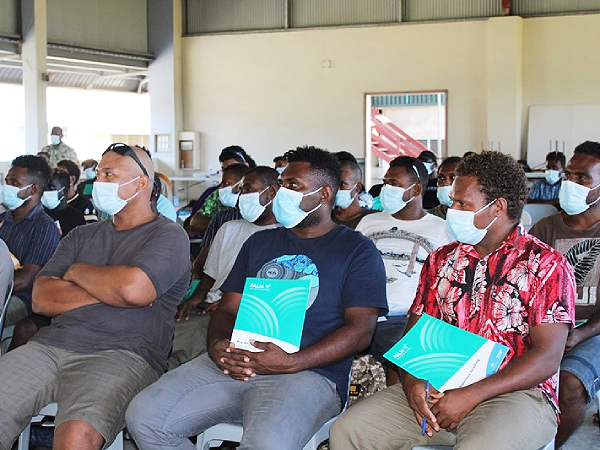 Part of the male workers who will be leaving to work in Australia under the Pacific Australia Labour Mobility Scheme