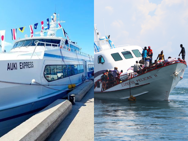 Auki Express (L), Express Pelican II (R).
